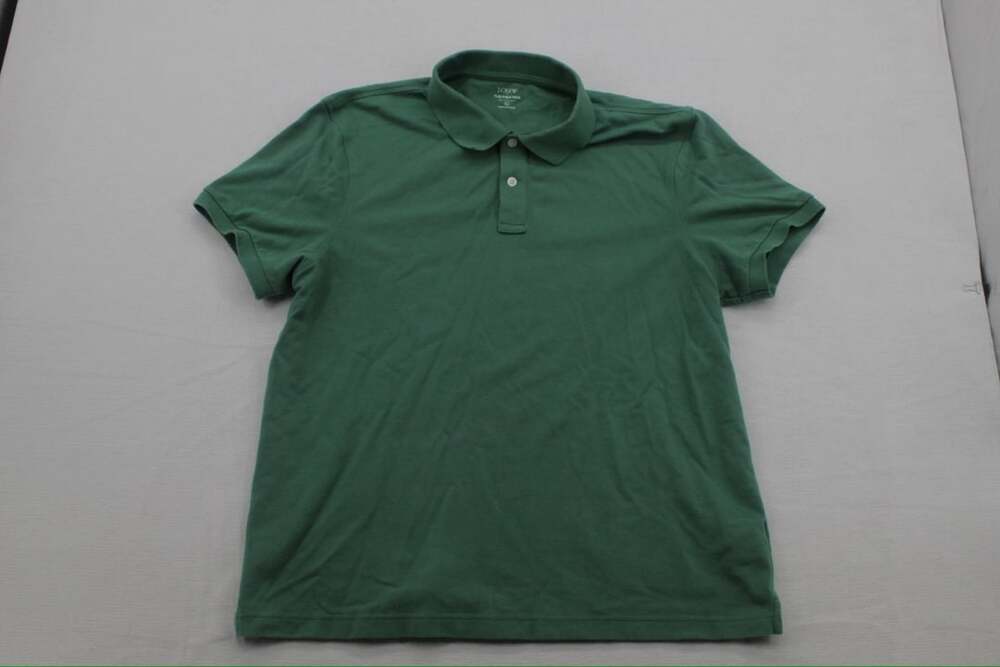 J.Crew Men's Flex Piqué Untucked Polo Shirt, Green